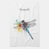 Kleurrijke Dragonfly aanpasbaar Theedoek (Verticaal)