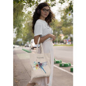 Kleurrijke Dragonfly aanpasbaar Tote Bag