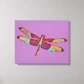 Kleurrijke dragonfly Art Canvas afdrukken (Voorkant)