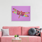 Kleurrijke dragonfly Art Canvas afdrukken (Insitu (Woonkamer))