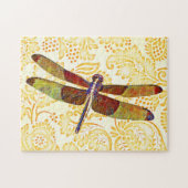Kleurrijke Dragonfly Art  stijl Puzzel Legpuzzel (Horizontaal)
