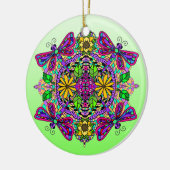 kleurrijke dragonfly Mystical Mandala Keramisch Ornament (Links)