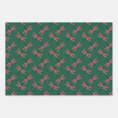 Kleurrijke Dragonfly Patroon op Donkere Achtergron Inpakpapier Vel (Voorkant 3)