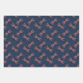 Kleurrijke Dragonfly Patroon op Donkere Achtergron Inpakpapier Vel (Voorkant)