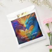 Kleurrijke Draken in Liefde Bedankzakje (Gezegeld)