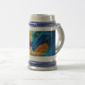 Kleurrijke Draken in Liefde Bierpul (Voorkant rechts)