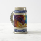 Kleurrijke Draken in Liefde Bierpul (Voorkant links)