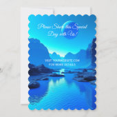 Kleurrijke draken in liefde bruiloft uitnodiging (Achterkant)