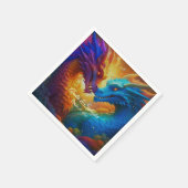 Kleurrijke Draken in Liefde Servet (Hoek)