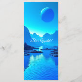 Kleurrijke Draken In Liefde Trouwreceptie Menu (Achterkant)