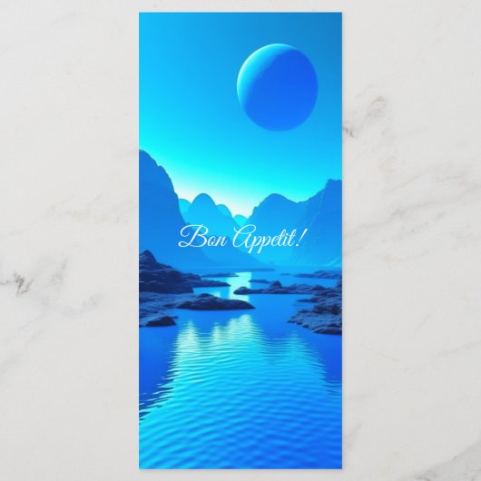 Kleurrijke Draken In Liefde Trouwreceptie Menu (Achterkant)