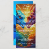 Kleurrijke Draken In Liefde Trouwreceptie Menu (Voorkant / Achterkant)