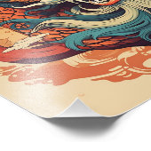 Kleurrijke Drakenkop Foto Afdruk (Hoek)