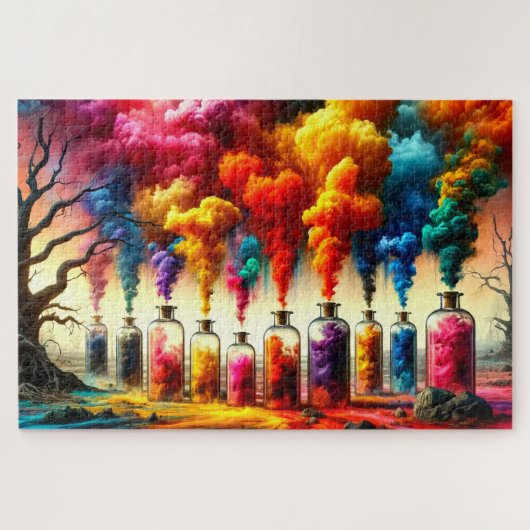 Kleurrijke drankjes legpuzzel (Horizontaal)