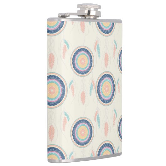 Kleurrijke Dream Catcher Mandala Heupfles (Rechts)