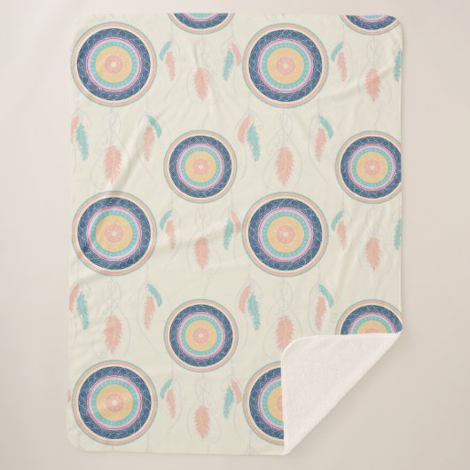 Kleurrijke Dream Catcher Mandala Sherpa Deken