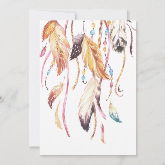 Kleurrijke Dream Catcher verjaardagsuitnodiging Kaart (Achterkant)