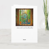 Kleurrijke Dreamcatcher in Venster Blank Kaart (Achterkant)