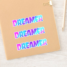 Kleurrijke Dreamer Word Art Sticker