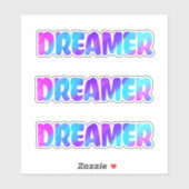 Kleurrijke Dreamer Word Art Sticker (Vel)