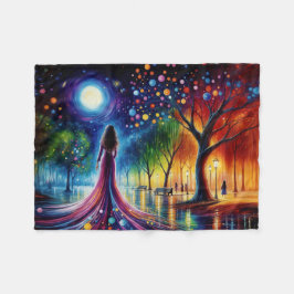 Kleurrijke dreamscape abstracte fantasiegradiënt fleece deken