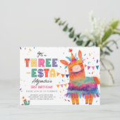 Kleurrijke drie-Esta Mexicaanse Fiesta 3e verjaard Kaart (Staand voorkant)