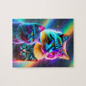 Kleurrijke drie kleine katten legpuzzel (Horizontaal)