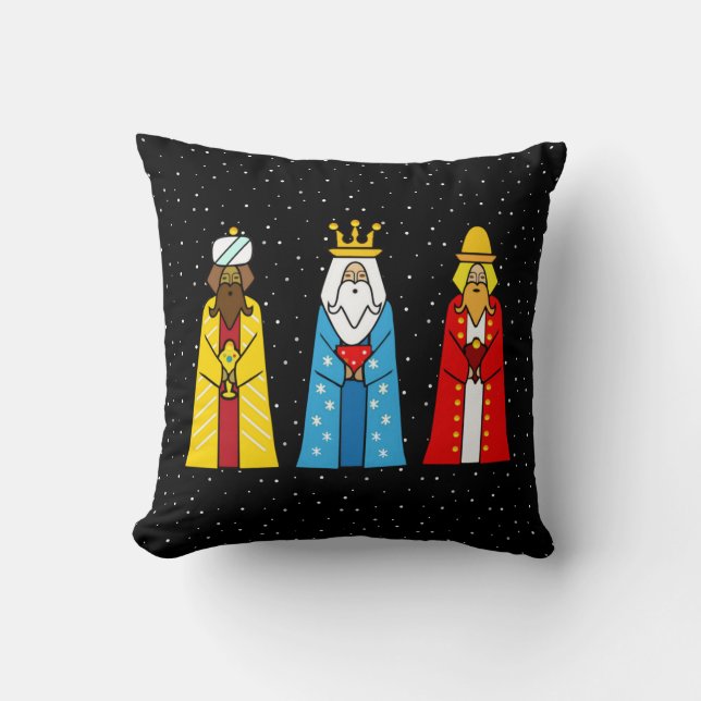 Kleurrijke Drie Koningen Kussen (Voorkant)