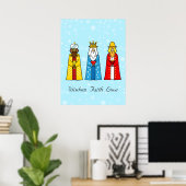 Kleurrijke Drie Koningen Poster (Thuiskantoor)