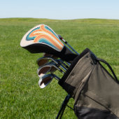 Kleurrijke driedubbele retro-archen golfheadcover (Insitu)