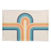 Kleurrijke driedubbele retro-archen kussensloop (Achterkant)