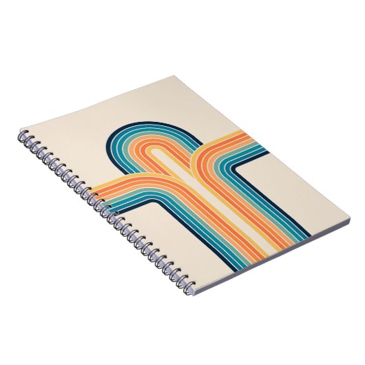 Kleurrijke driedubbele retro-archen notitieboek (Rechterzijde)