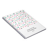 Kleurrijke driehoek Confetti Gepersonaliseerd Noti Notitieboek (Rechterzijde)
