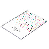 Kleurrijke driehoek Confetti Gepersonaliseerd Noti Notitieboek (Linkerzijde)