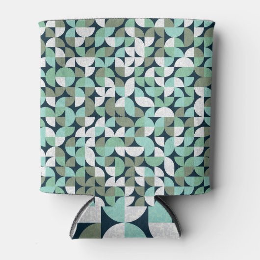 Kleurrijke driehoek generatieve kunst blikjeskoeler (Voorkant)