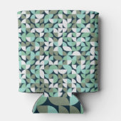 Kleurrijke driehoek generatieve kunst blikjeskoeler (Achterkant)