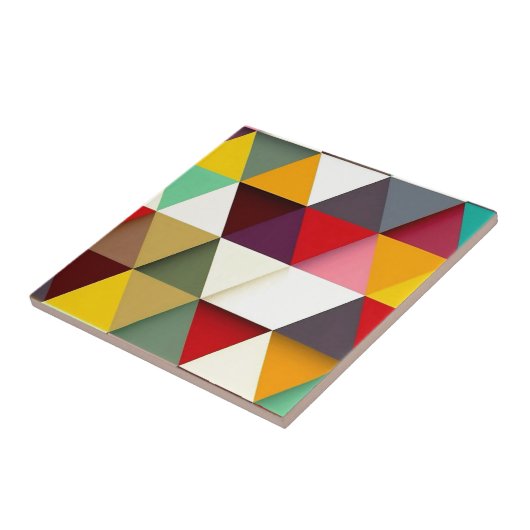 Kleurrijke driehoek, mash-up tegeltje (Zijkant)
