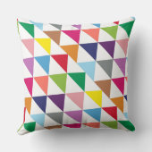 Kleurrijke Driehoek met wit Kussen (Achterkant)