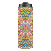 Kleurrijke driehoek patchwork, met de hand geteken thermosbeker (Voorkant)