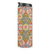 Kleurrijke driehoek patchwork, met de hand geteken thermosbeker (Geroteerd rechts)