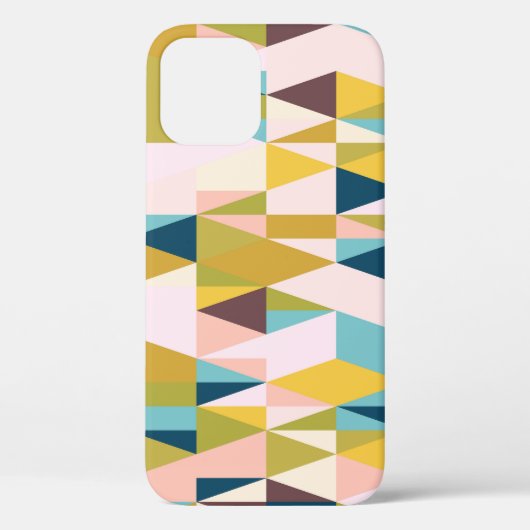 Kleurrijke driehoek tegels, achtergrond. Case-Mate iPhone case (Achterkant)