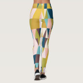 Kleurrijke driehoek tegels,  achtergrond. leggings (Achterkant)