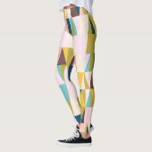 Kleurrijke driehoek tegels,  achtergrond. leggings (Links)