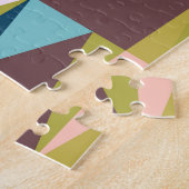 Kleurrijke driehoek tegels, achtergrond. legpuzzel (Zijkant)