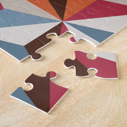 Kleurrijke driehoek Tegels:  mozaïek Legpuzzel (Zijkant)