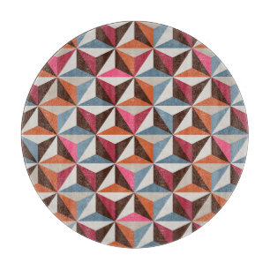 Kleurrijke driehoek Tegels:  mozaïek Snijplank