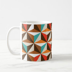Kleurrijke Driehoek Tegels  Patroon Koffiemok