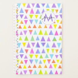 Kleurrijke Driehoek Waterverf Patroon Planner