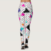 Kleurrijke driehoeken 80s stijl leggings (Achterkant)