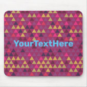Kleurrijke driehoeken aangepaste tekst muismat (Voorkant)